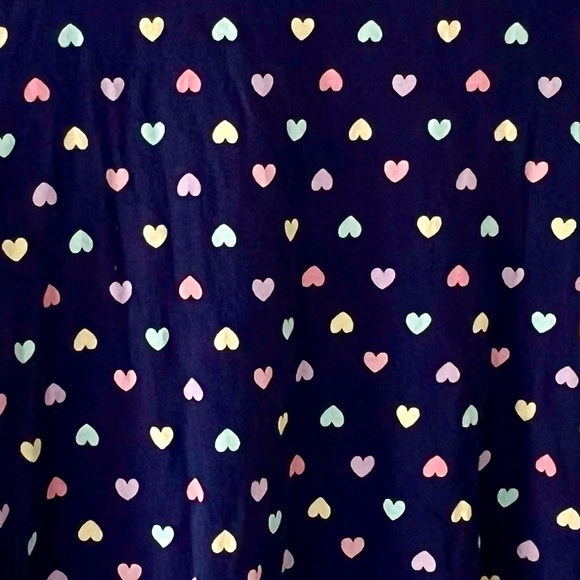 Navy blue with rainbow hearts tshirt - Picture 3 of 3